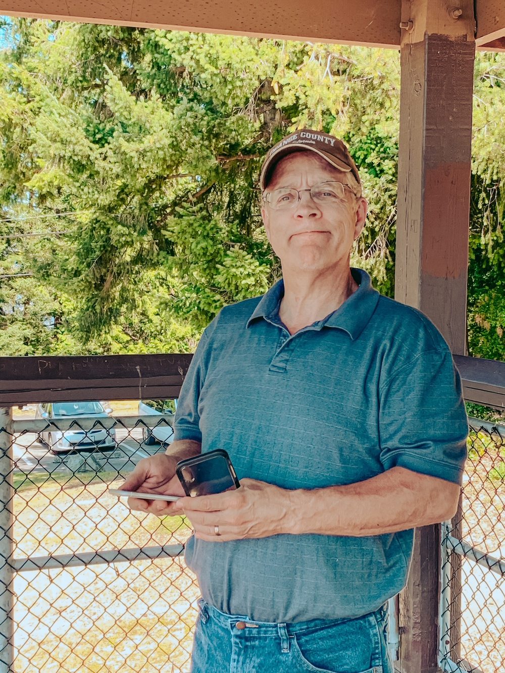 Mark Lee standing on the Leeside Manor grounds